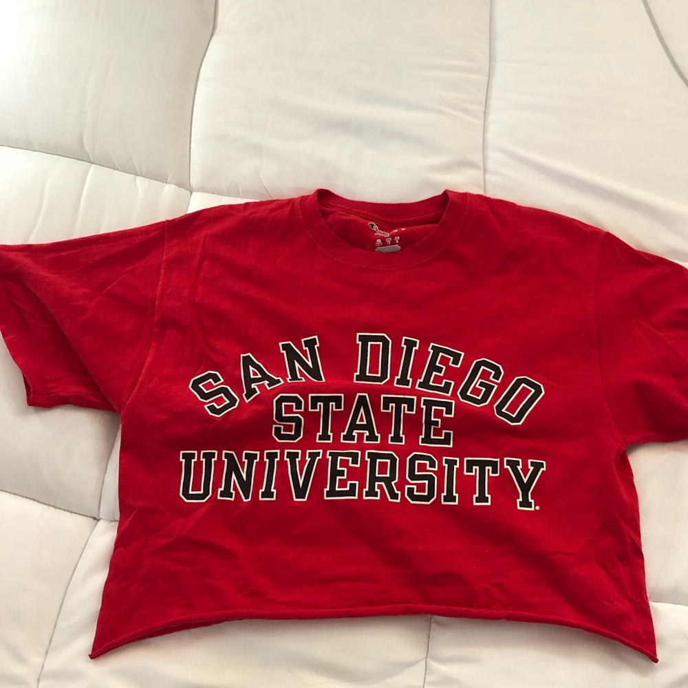 Champion San diego state university cropped shirt